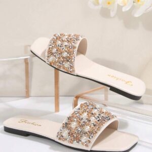 Pearl Flat Mule Sandals