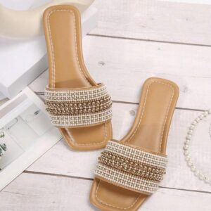 Pearl Flat Slide Sandals