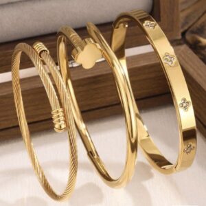 3 pcs Women's Bangle Bracelet Jewelry Set